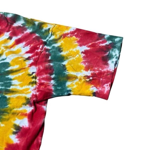 Vintage 80s Grateful Dead Steal Your Face Tie Dye Liquid Blue Single Stitch Shir - Picture 4 of 12